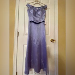 Periwinkle one piece prom dress